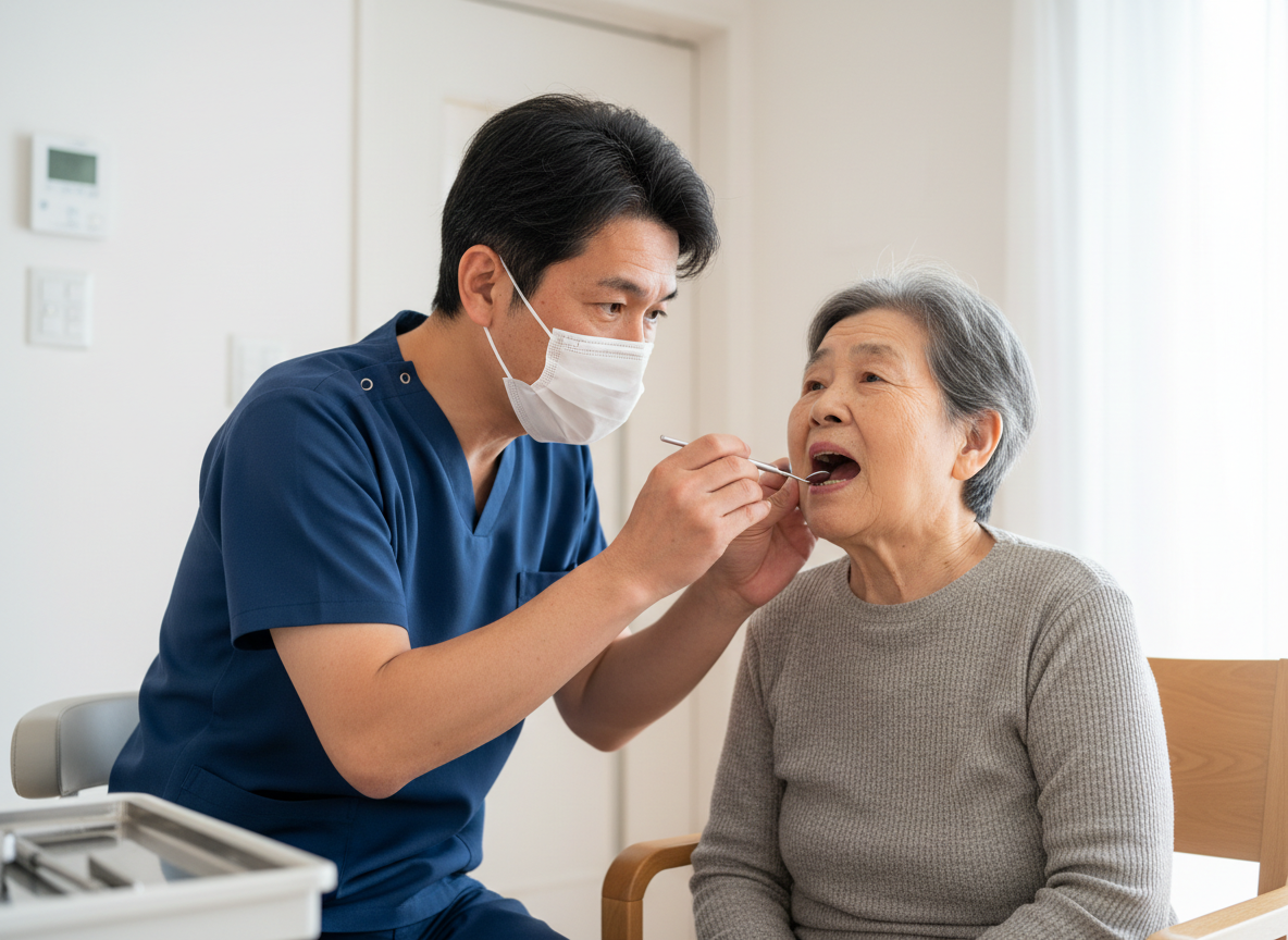 訪問歯科治療の様子